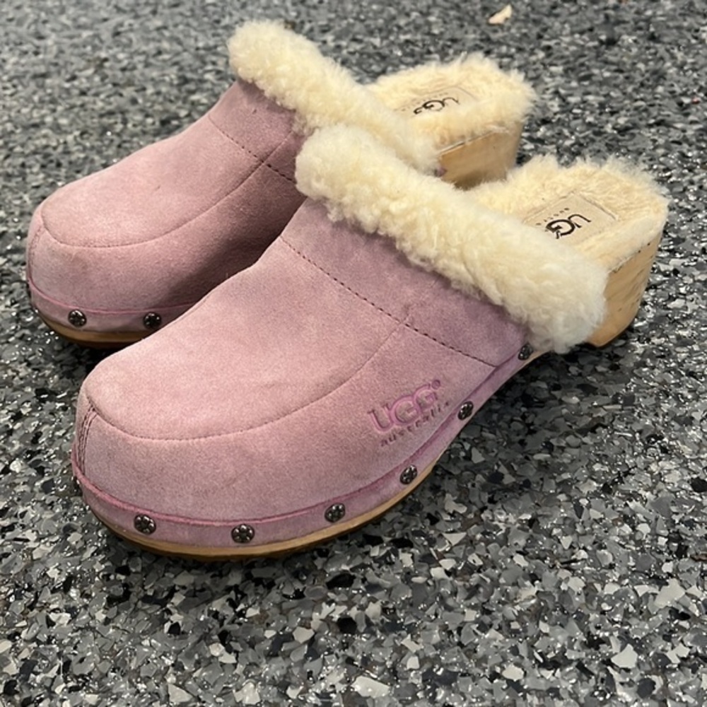 Ugg Australia women’s pink suede clog women’s size 4 - Picture 4 of 12